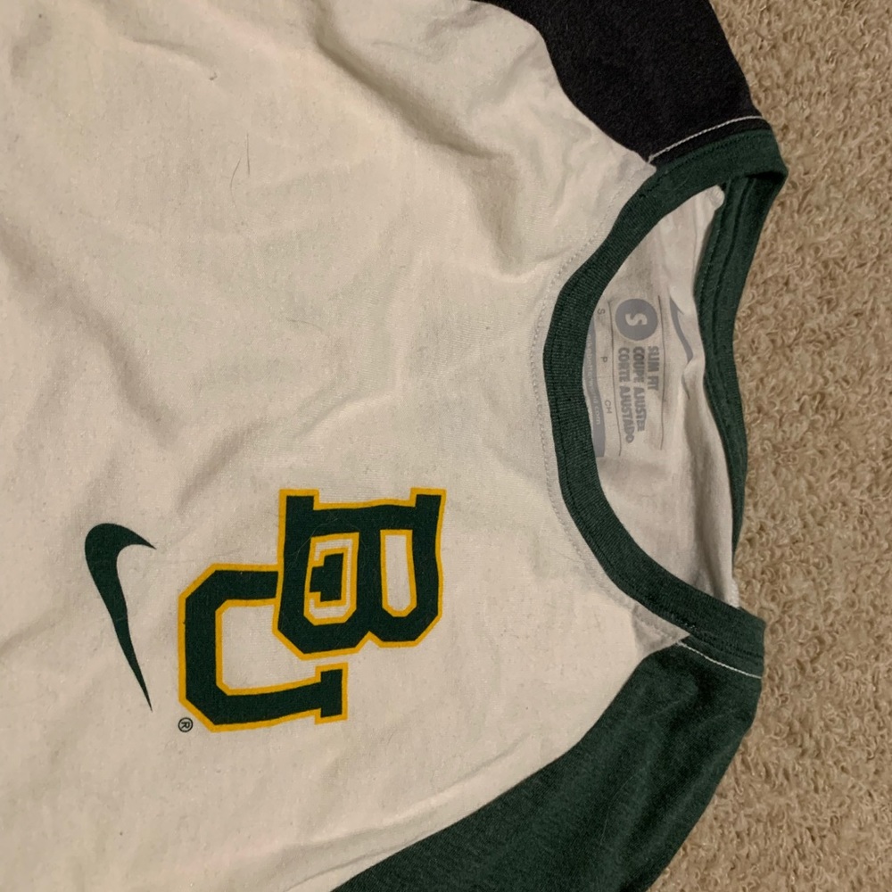 Baylor University— women’s 3/4 sleeve t-shirt/baseball style by Nike. S. NWT.